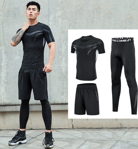 Men'S Fitness Clothing Running Sports Quick-Drying Clothing Training Clothing